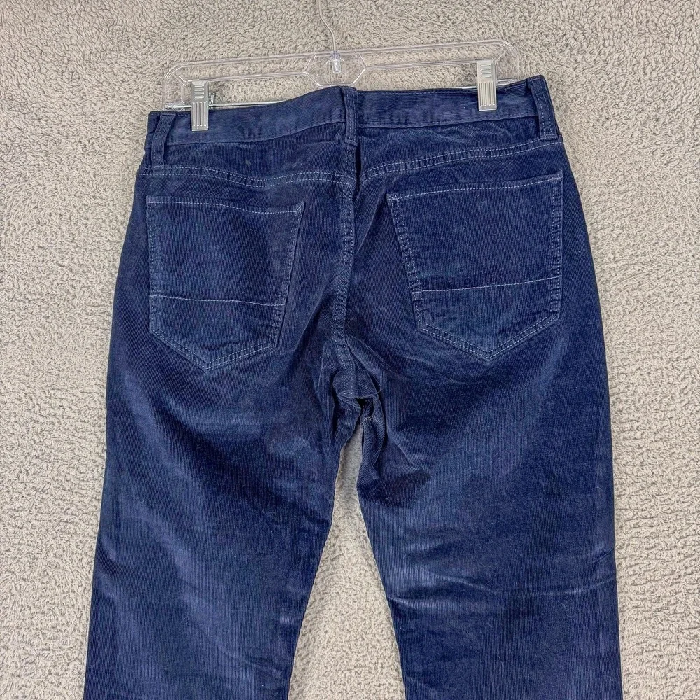 Banana Republic Corduroy Pants Mens 30x32 Blue Washwell Slim Stretch Casual NEW‎